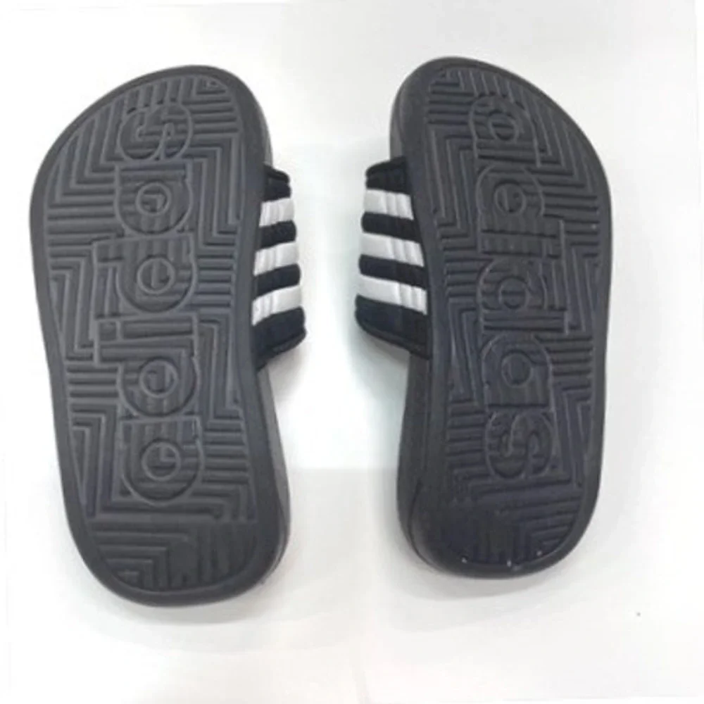 Adidas Adissage Kids Slides‎ Black White Massage Sandals F35584 Size 11K